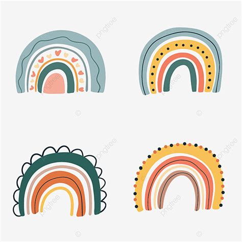 Bright Boho Rainbow Clipart Hd Png Clipart Illustration Boho Rainbow