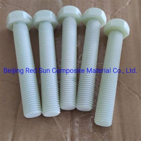 FRP Threaded Bar Epoxy Bolt Fiberglass Bolt Rod And Nut And Threaded