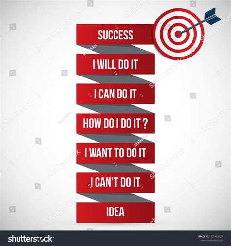 Steps Success Infographics Leadership Motivation Concept Stock Vector