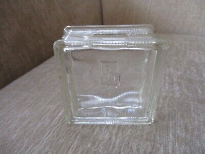 1947 Pittsburgh Corning Glass Block Coin Bank Approx 3 25 X 3 25 X 1 75