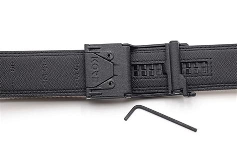 Kore Essentials Tactical Black Nylon Gun Belt X1 Gunmetal Buckle 24