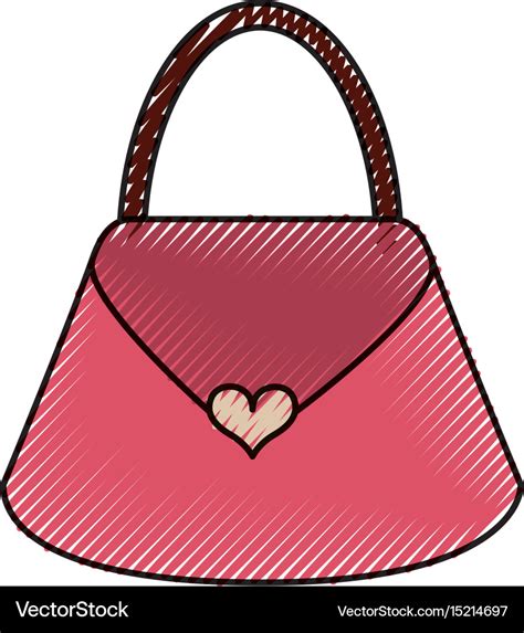 Scribble purse cartoon Royalty Free Vector Image