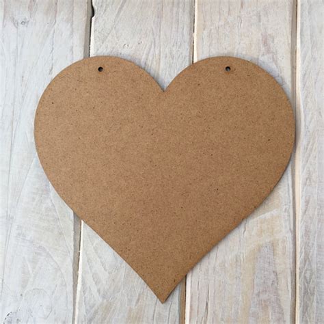 Mdf Heart Shape Plaque Woodenshapecompany