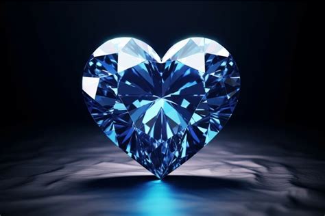 Precious New heart shaped diamond. Generate Ai