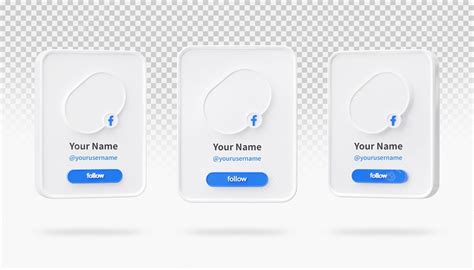 Premium PSD | 3d Rendering Facebook Profile Collections