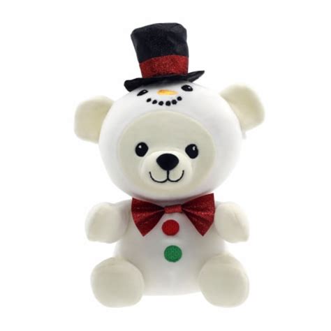 Holiday Home 7" Teddy Bear Costume Snowman Toy Plush, 7 in - Kroger