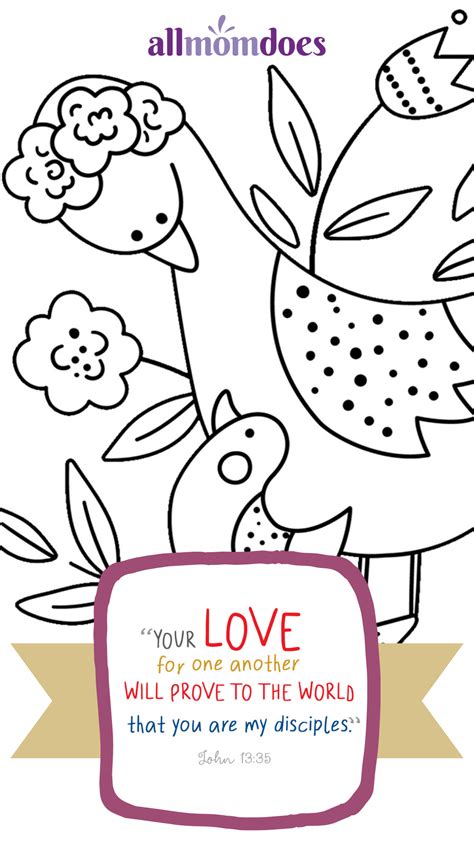 Bible Memory Verse Coloring Page John 13 35 AllMomDoes