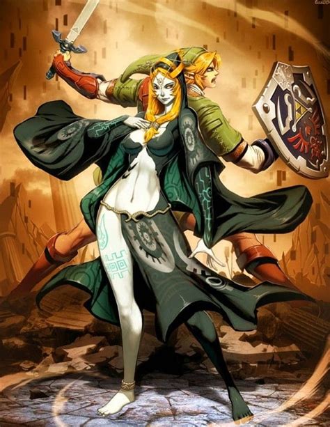 Dúo dinámico enlazar midna la leyenda de zelda princesa crepuscular