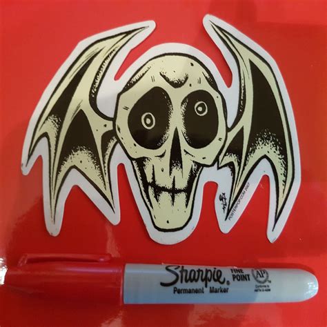 Alan Forbes Skull Bat Lowbrow Sticker Slook Stickers And Signs