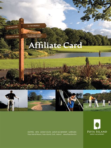 Fillable Online Affiliate Card Fota Island Resort Fax Email Print