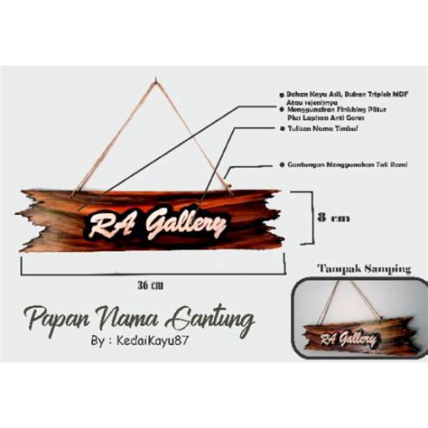 Jual Papan Nama Gantung Custom Shopee Indonesia