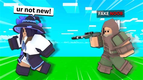 Noob Disguise Trolling In Roblox Bedwars Youtube