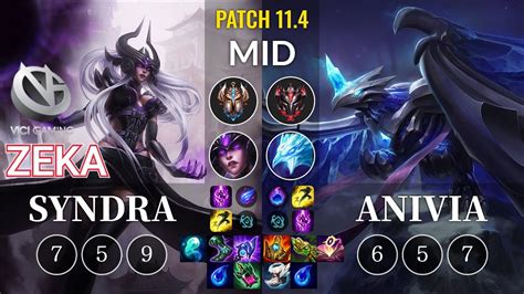 VG Zeka Syndra Vs Anivia Mid KR Patch 11 4 YouTube