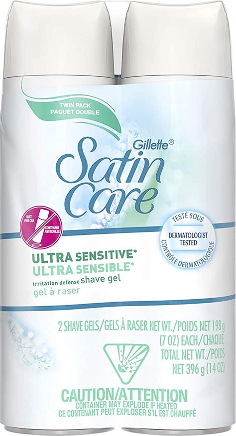 Gillette Satin Care Ultra Sensitive Shave Gel Twin Pack G Amazon