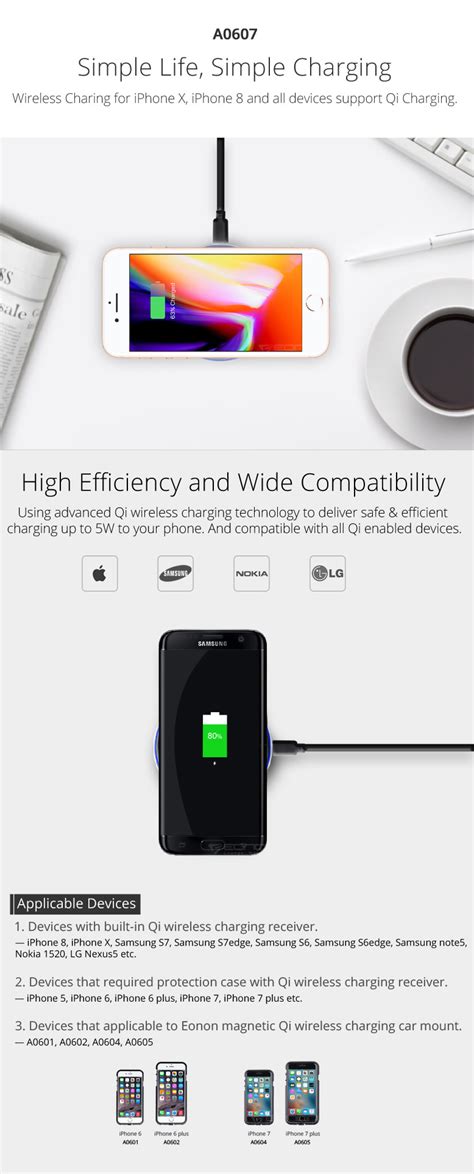 Simple Wireless Charging Device for iPhoneX iPhone 8 and all devices ...