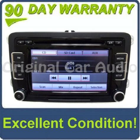 VW Volkswagen RCD 510 Radio Stereo 6 Disc Changer MP3 CD Player Touch