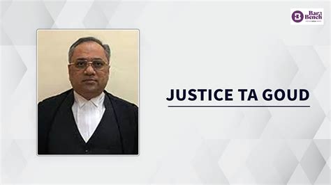 Central Government Notifies Appointment Of Justice T Amarnath Goud As