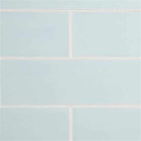 Seafoam Blue Glossy Ceramic Tile X Blue Subway Tile