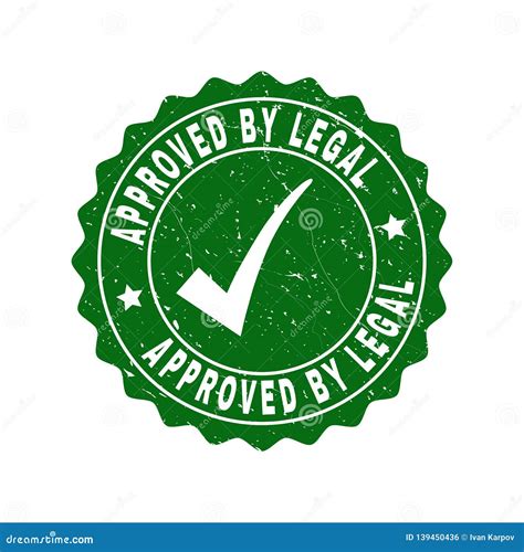 Legal Approved Label Sticker Legal Approved Badge Sign Stock