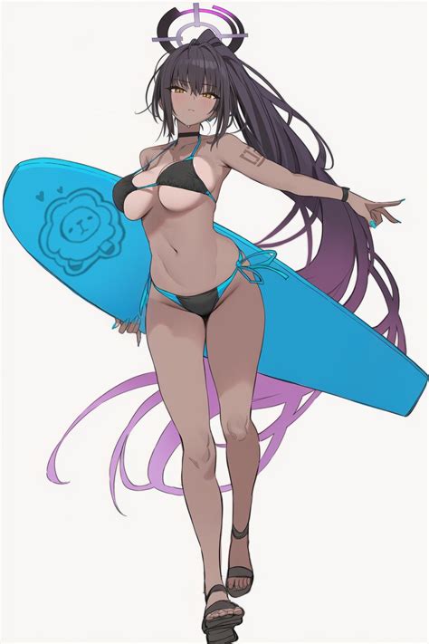 Preview Preview Karin Blue Archive Blue Archive Highres Girl Bikini Black Bikini