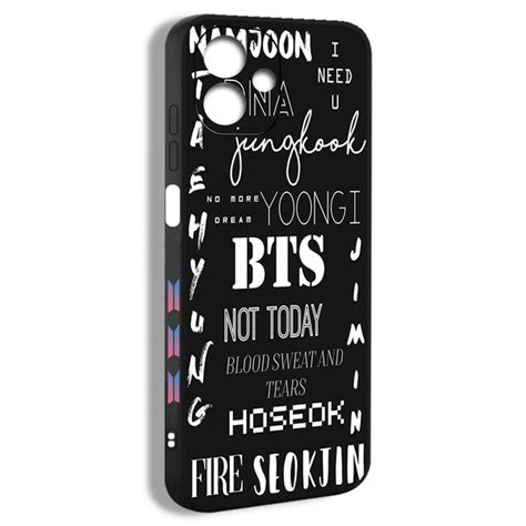 Чехол на Infinix Hot 30i BTS группа БТС Корейская поп группа БТС имя члена QHZ01 купить с