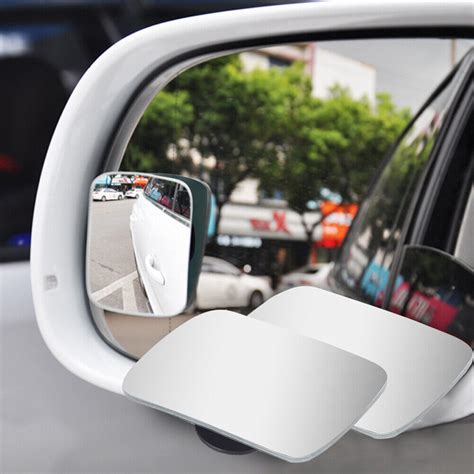 Pcs For Car Blind Spot Mirror Hd Glass Wide Angle Adjustabe Rear View