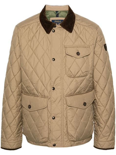 Polo Ralph Lauren logo appliqué Quilted Jacket Farfetch