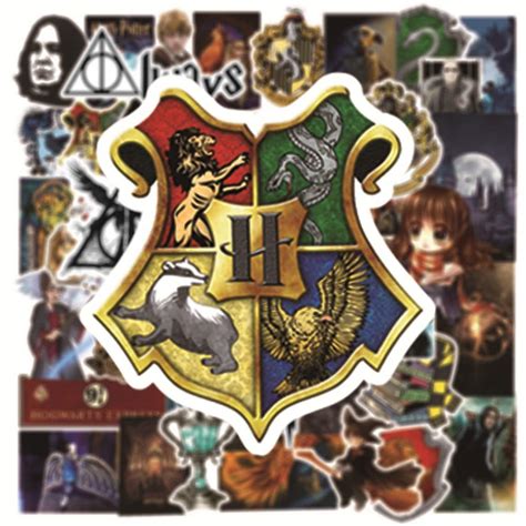 50 Pcs Harry Potter Hogwart Stickers Etsy