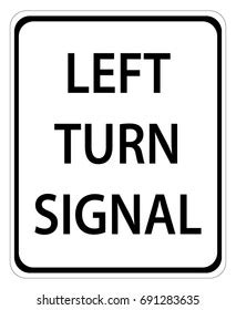 Regulatory Sign Canada Left Turn Signal Stock Vector (Royalty Free ...