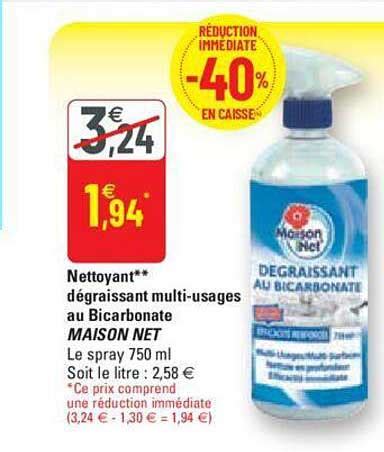 Promo Nettoyant D Graissant Multi Usages Au Bicarbonate Maison Net Chez