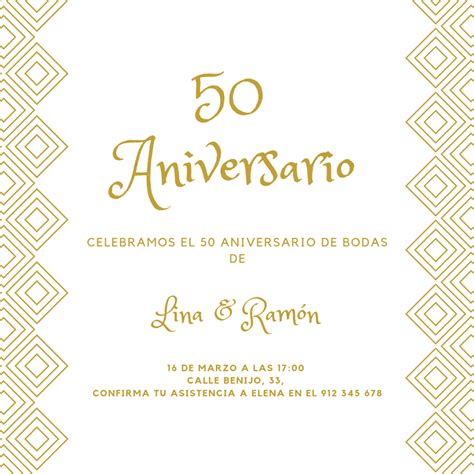 Plantillas De Invitaciones A Aniversario Editables Canva