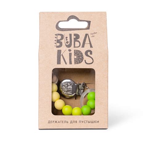 Держатель для пустышки BUBA KIDS, Tiny, Зелёное яблоко купить Держатели ...