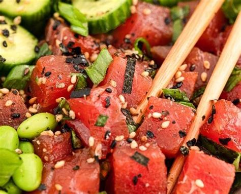 Tuna Poke Salad Skinnytaste Nature S Gateway