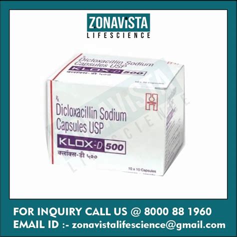 Klox D Dicloxacillin Sodium Capsules Ip 500 Mg At Rs 650 Box In Surat