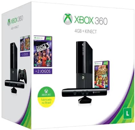 Microsoft Xbox 360 4GB Kinect Dance Central 3 And Kinect Adventures