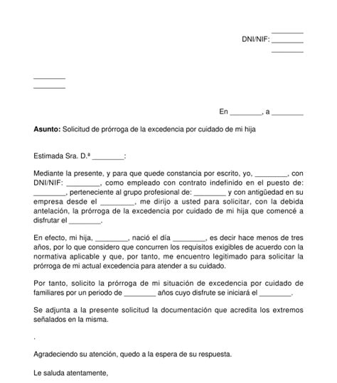 Carta De Solicitud De Excedencia Por Cuidado De Hijo Compartir Carta