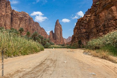 Wadi Al Disah valley views in Tabuk region of western Saudi Arabia ...