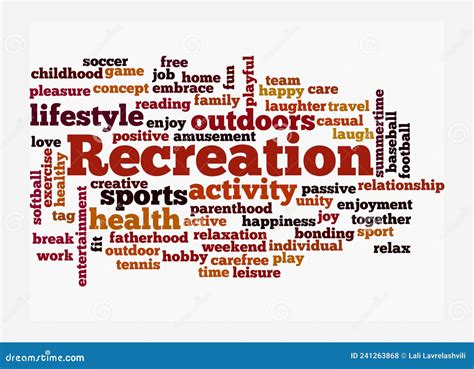 Word Cloud With Recreation Concept Isolated On A White Background