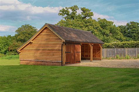 Three Bay Oak Garage With Catslide Country Garage Sussex By The