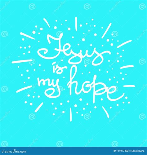 Jesus Is My Hope Motivational Quote Lettering Religious Poster Print