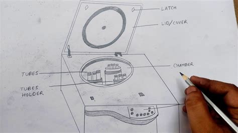 How To Draw Centrifuge Diagram I How To Draw Centrifuge Machine I YouTube