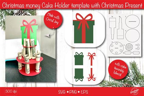 Christmas Money Cake Holder Svg Graphic By Createya Design Creative