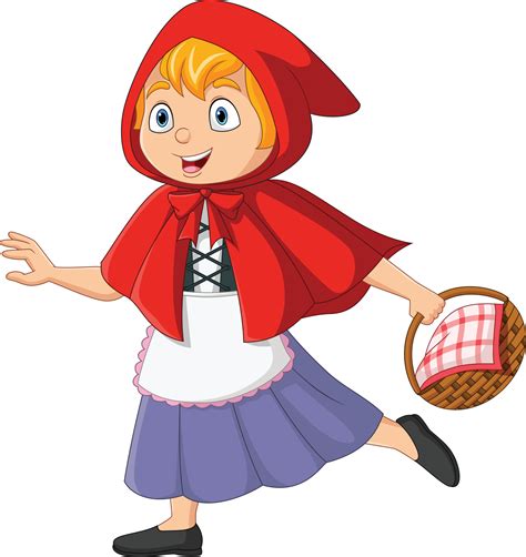 dessin animé heureux petit chaperon rouge 15219862 Art vectoriel chez ...