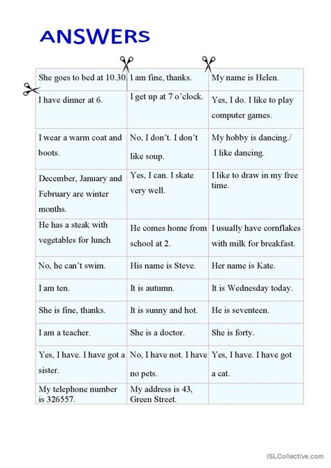 Speaking Cards For Beginners English Esl Worksheets Pdf And Doc