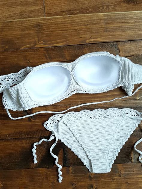 Gehäkelte Badeanzug gehäkelt weißer Bikini weiße sexy Etsy