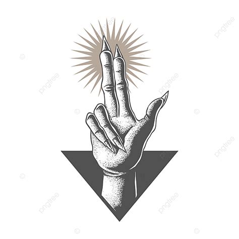 Satanic Clipart Transparent Png Hd Hand In Satanic Vector Illustration