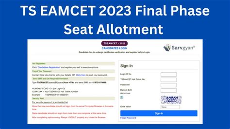 Ts Eamcet Final Phase Seat Allotment Out Direct Link Here