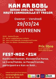 Fest Noz à Rostrenen le 29 mars 2024 Tamm Kreiz