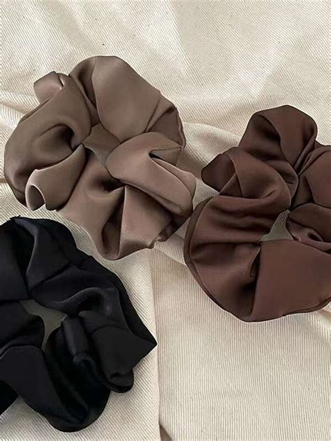 Pcs Minimalist Solid Scrunchie For Women Elastic Hair Ties No Damage