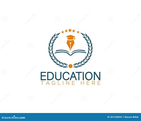 Education Academy Logo Design Concept. Stock Vector - Illustration of ...